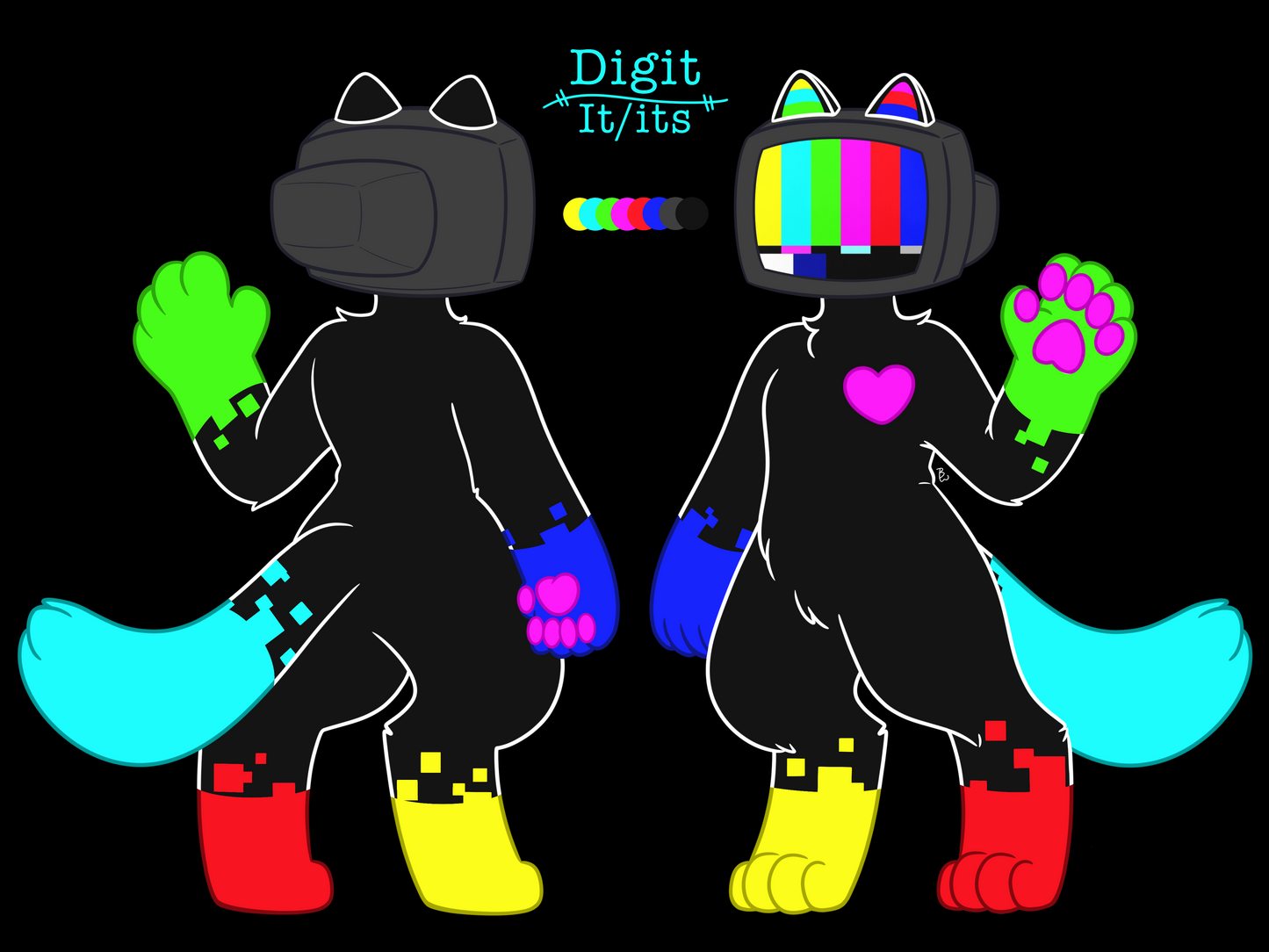 Custom Fursona Ref. Sheet